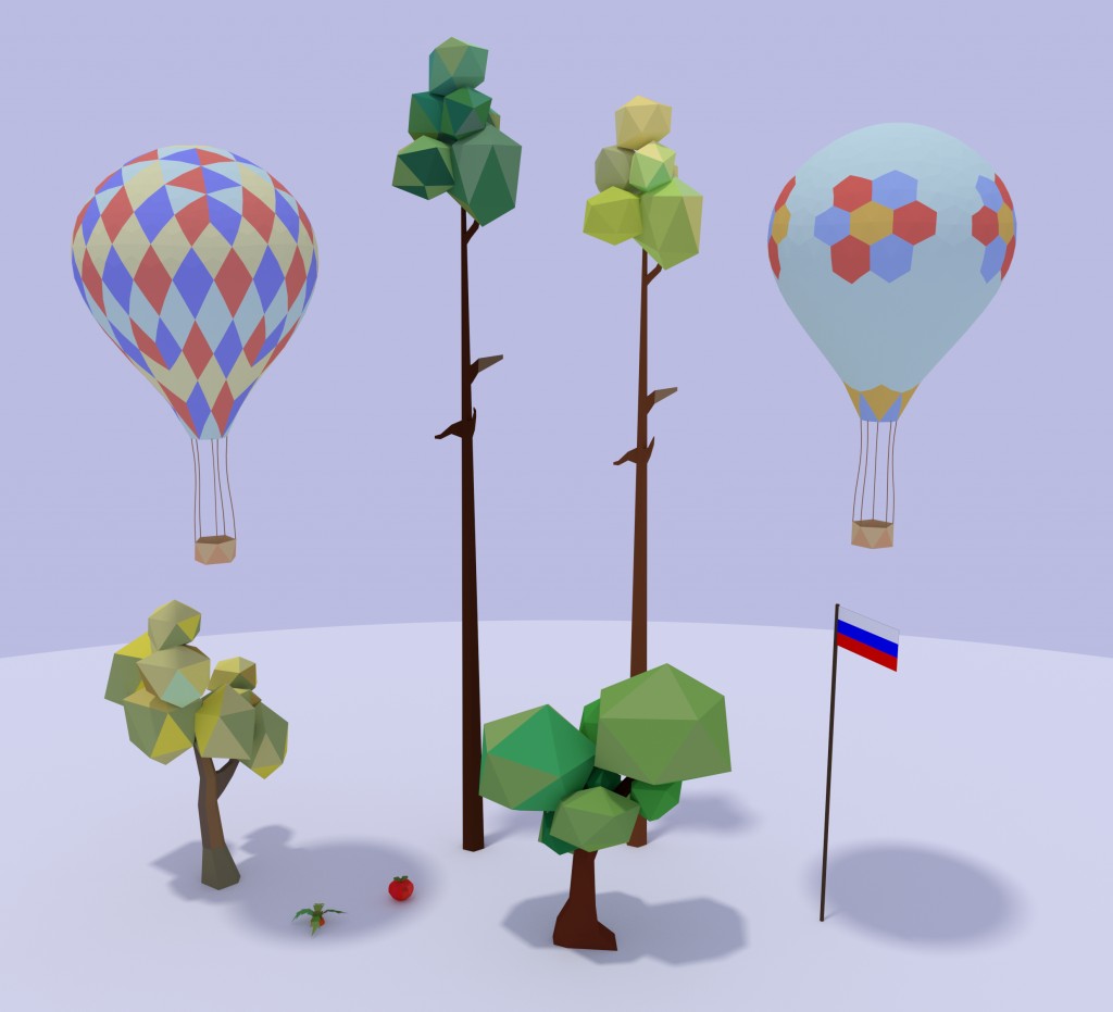 Low Poly objects preview image 1